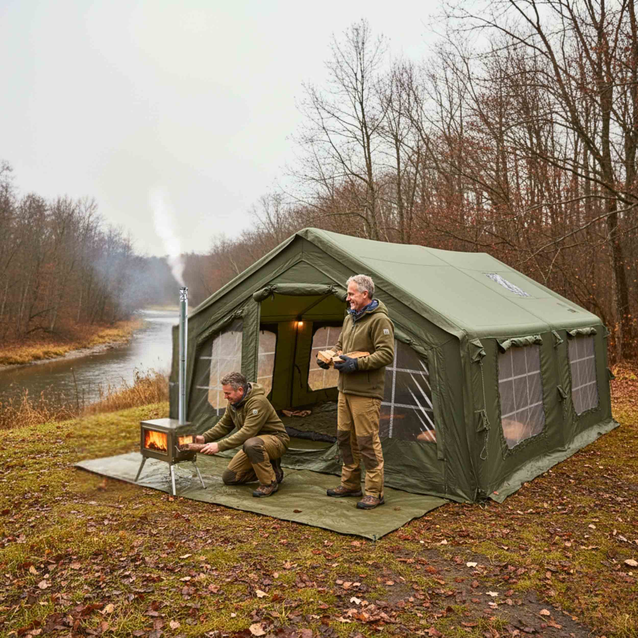 Hot tents with stove